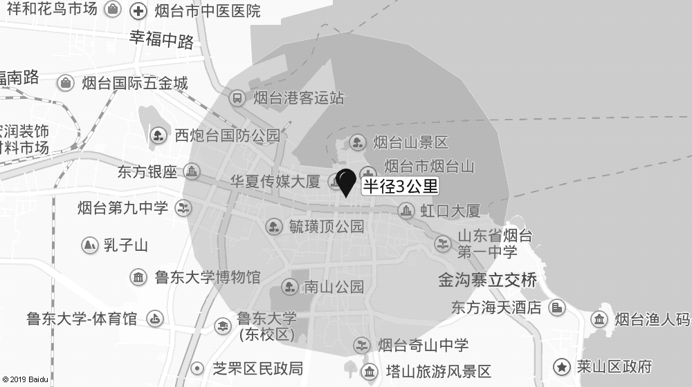 报告描述目标地址： 烟台 芝罘区 观察范围： 3公里半径 ... 人群类型： 居住 办公 访客 ……